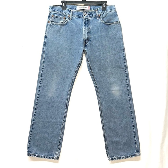 Vintage Levi's 505 Straight Mid Rise Distressed Dad Jeans 100% Cotton 33 - Picture 1 of 7